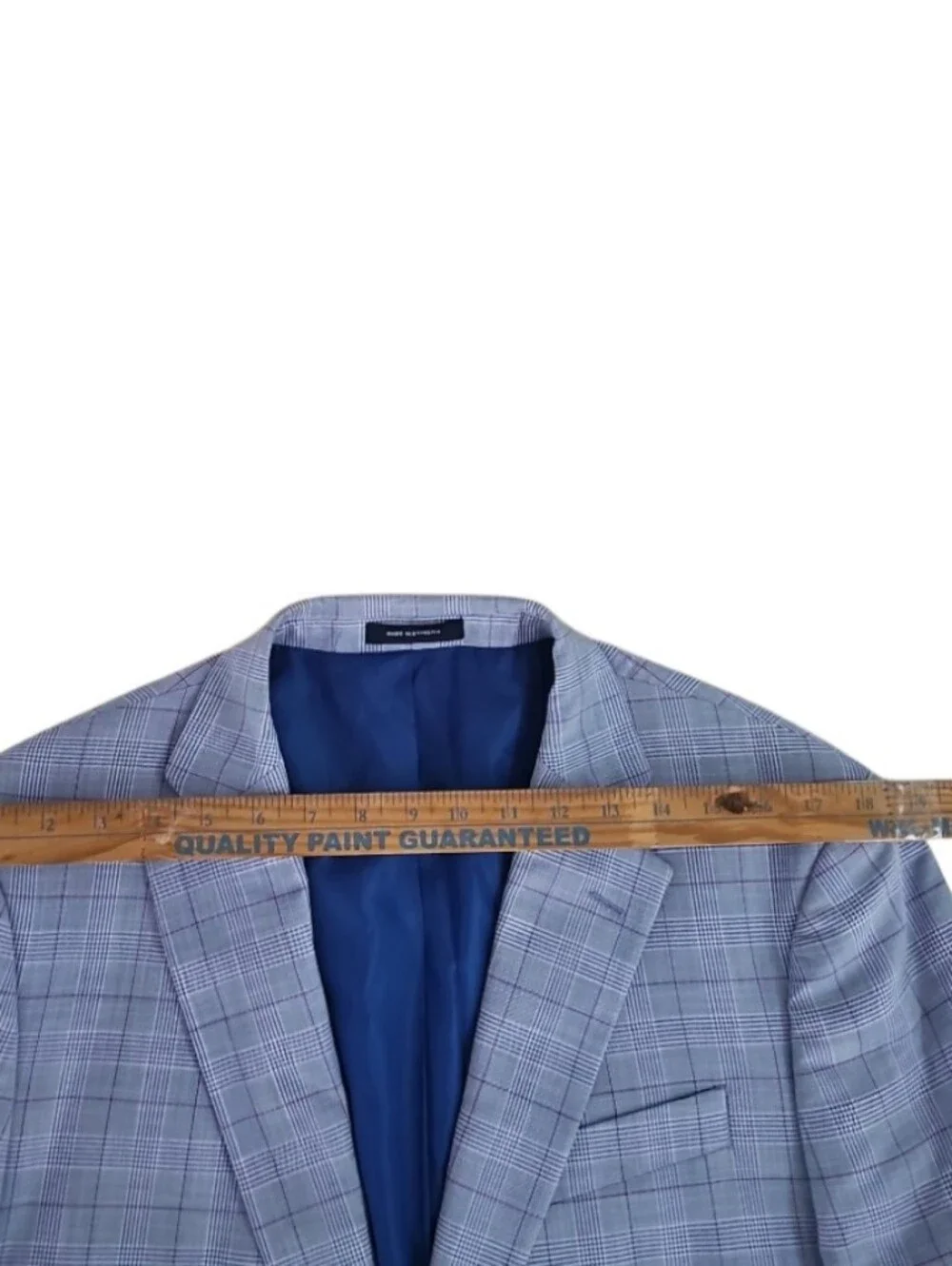 Stafford Glen Plaid Sport Coat Blazer Men’s 44R Blue Windowpane Business Career